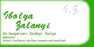 ibolya zalanyi business card