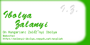 ibolya zalanyi business card